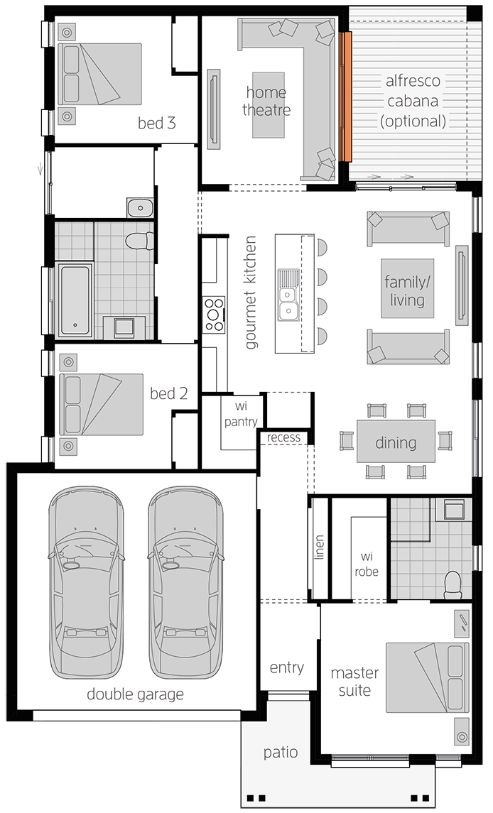 Architectural New Home Designs - Albany One Floor Plan 